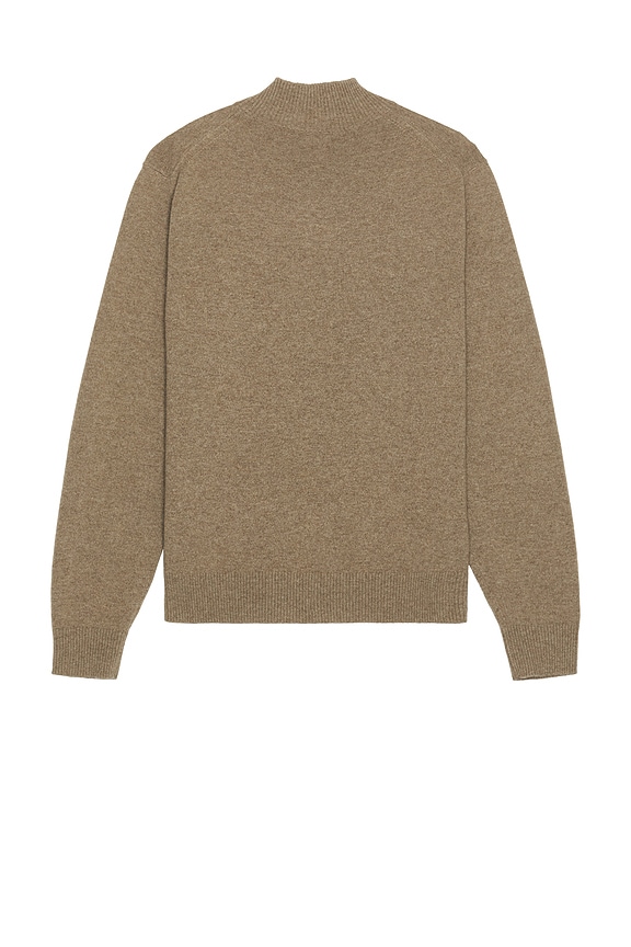 view 2 of 4 Hilles Cashmere Quarter Zip Sweater in Dark Feather Melange