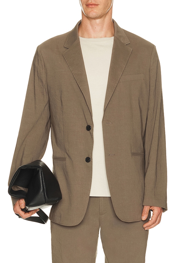 view 1 of 4 Standard Blazer in Good Linen in Morel