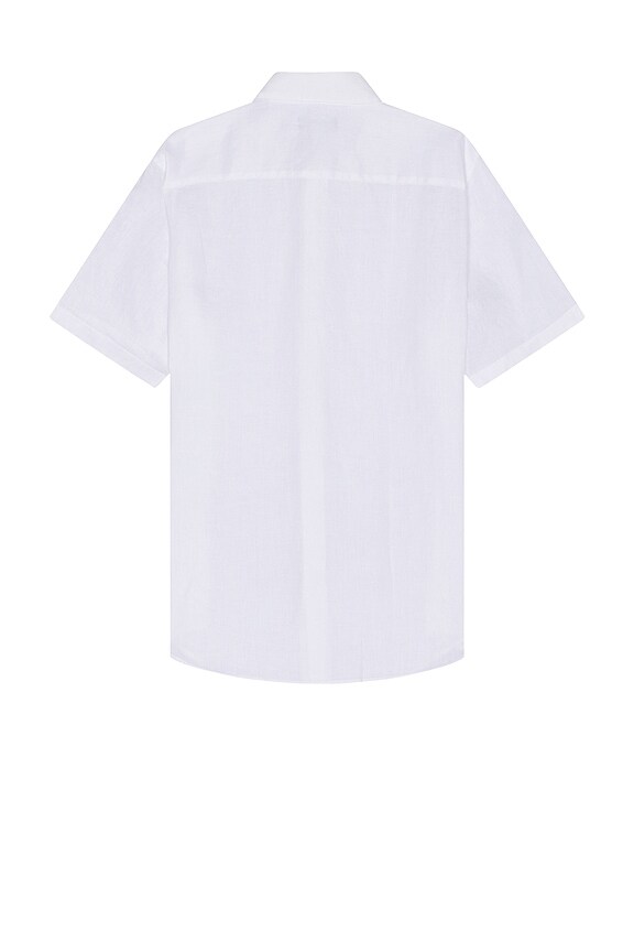 view 2 of 3 Irving Linen Short Sleeve Shirt in White