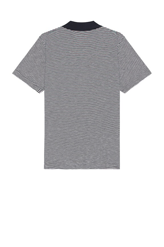 view 2 of 4 Bron Short Sleeve Polo in Baltic & White