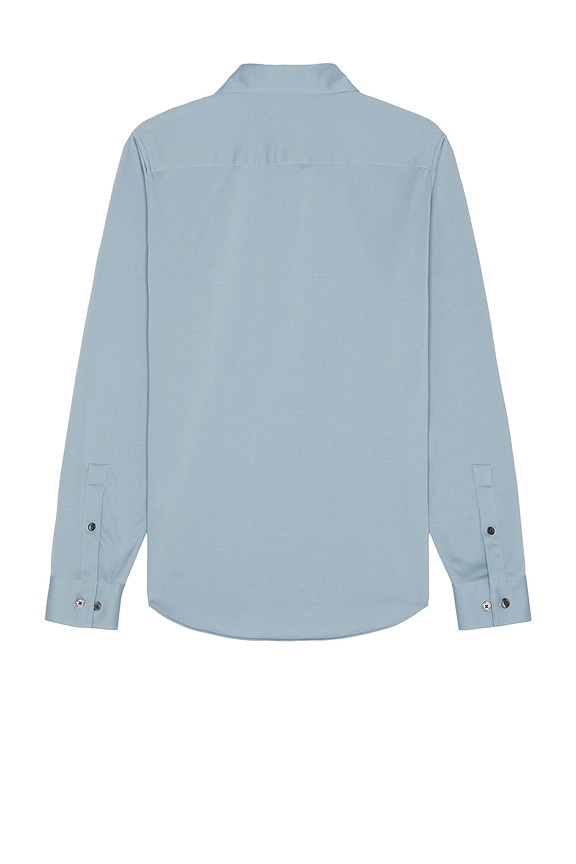 view 2 of 4 Sylvain Structure Knit Shirt in Rainstorm