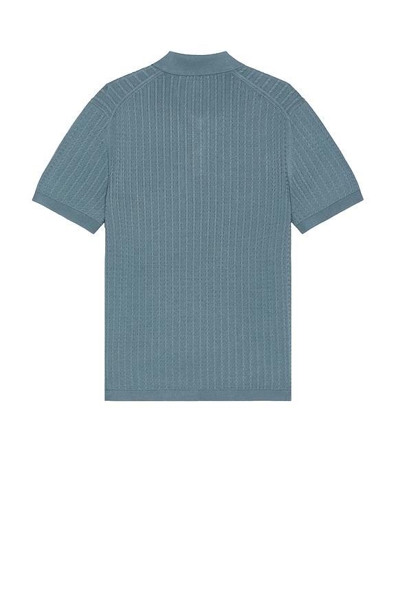 view 2 of 4 Ribbed Polo in Dark Rainstorm