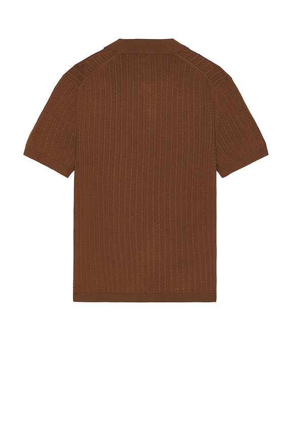 view 2 of 4 Ribbed Polo in Deep Tobacco