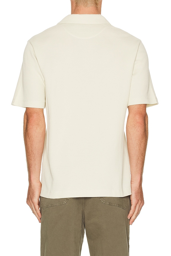 view 2 of 4 Soft Waffle Short Sleeve Polo in Oat Milk