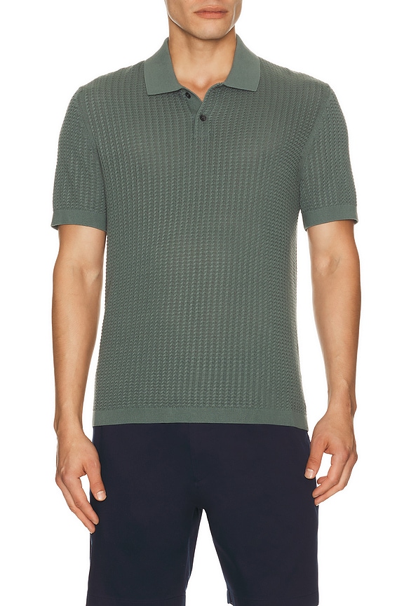view 1 of 4 Tactile Cotton Polo in Light Pine Grove