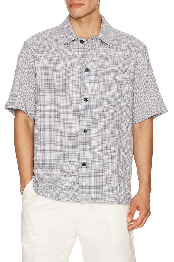 view 1 of 5 Mini Texture Check Shirt in Bering Multi