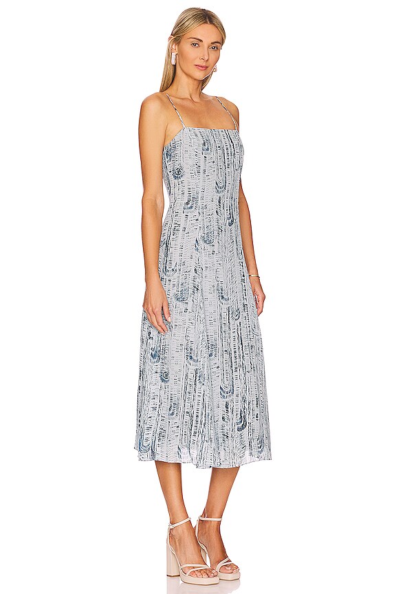 view 2 of 3 Cami Volume Dress in Teal Multi