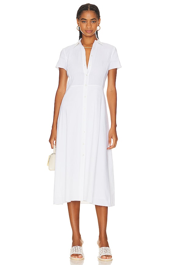 view 1 of 3 Short Sleeve Midi Dress in White