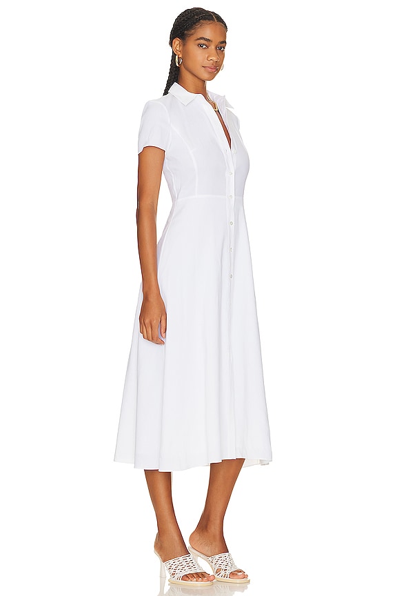 view 2 of 3 Short Sleeve Midi Dress in White