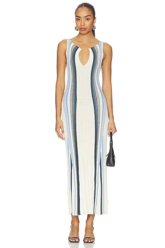 view 1 of 4 VESTIDO SIN MANGAS CON DRAPEADO in Ivory Multi