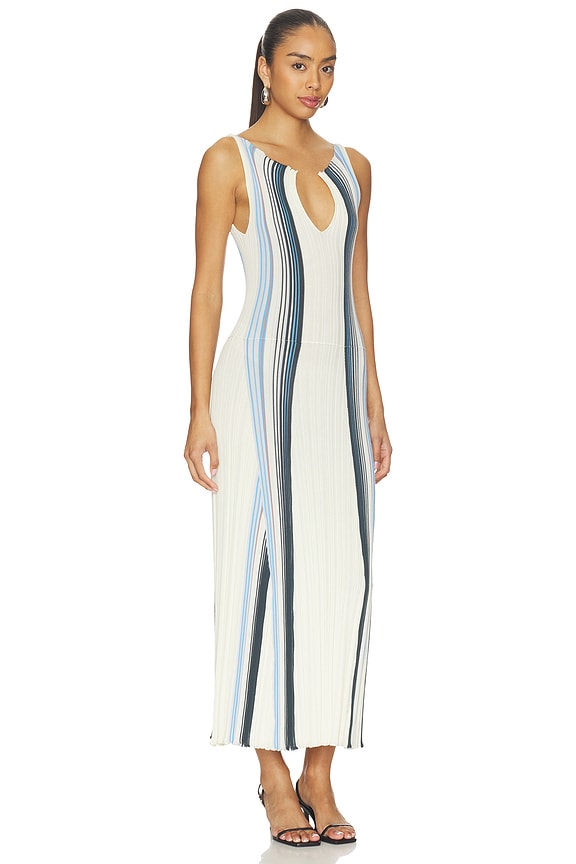 view 2 of 4 VESTIDO SIN MANGAS CON DRAPEADO in Ivory Multi