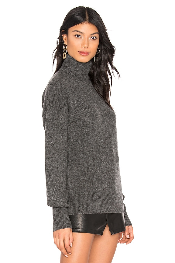view 2 of 4 Drop Shoulder Turtleneck in Gray
