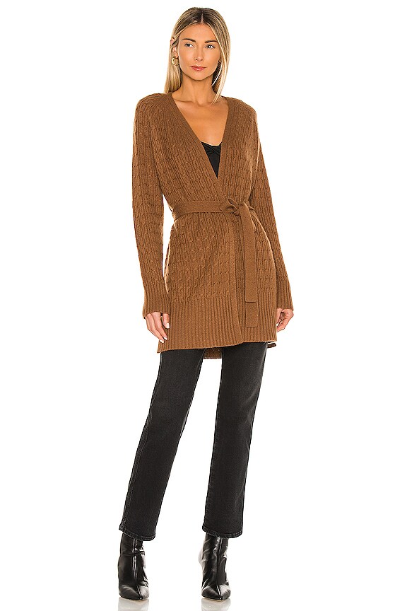 view 2 of 4 Malinka Cable Cardigan in Driftwood