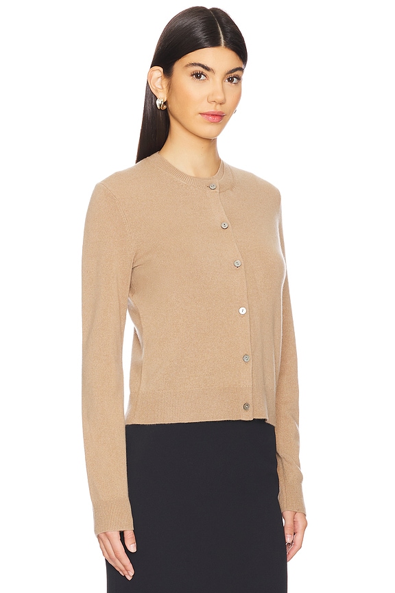 view 2 of 4 Long Sleeve Cashmere Cardigan in Royal Caramel