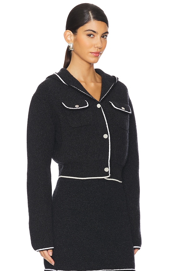 view 2 of 4 Tweed Cardigan in Black Multi