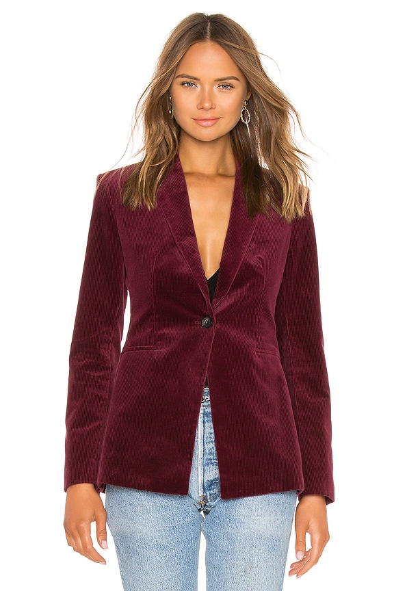 view 2 of 5 Power Blazer in Deep Mulberry