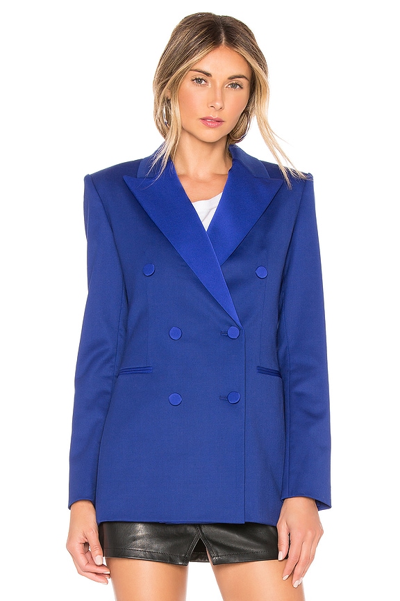 view 2 of 5 Tuxedo Blazer in Cosmic Blue