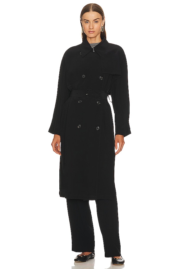 view 2 of 4 TRENCH FORME CROISÉE AIRY in Black
