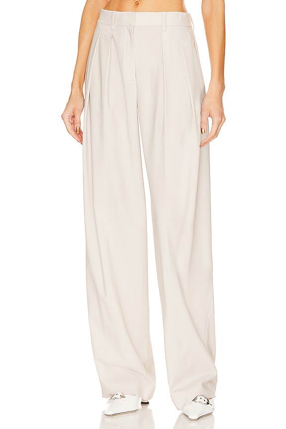 Theory Double Pleat Pant in Sand | REVOLVE