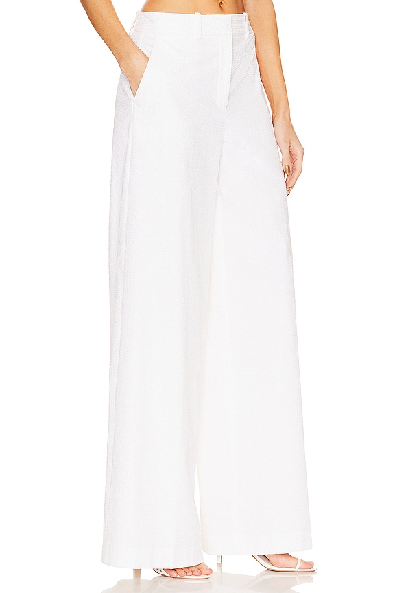 view 2 of 5 High Waist Wide Trouser in White