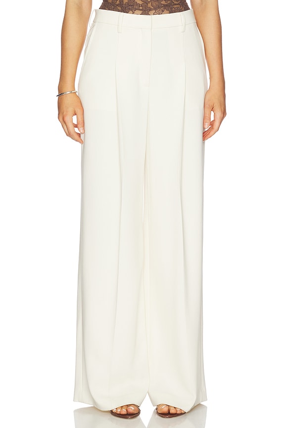 view 1 of 6 Oversize Wide Pleated Trouser in Rice