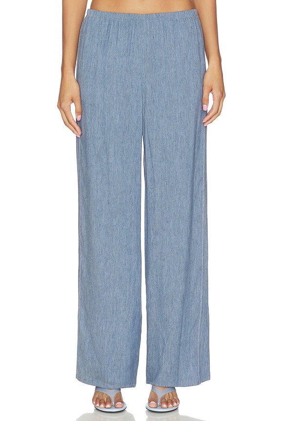 view 1 of 6 Denim Slit Pant in Light Denim