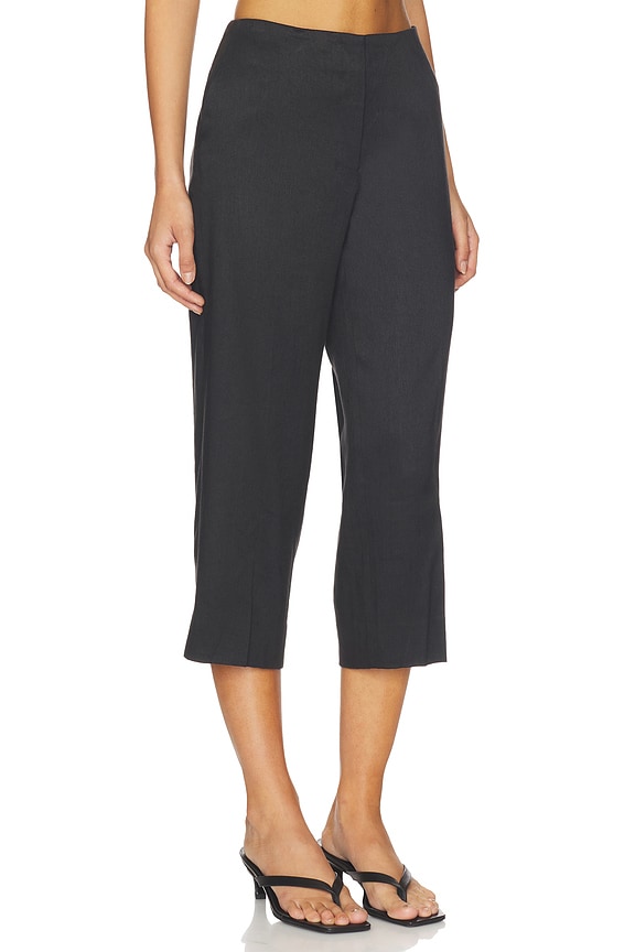 view 2 of 6 Slit Capri in Black