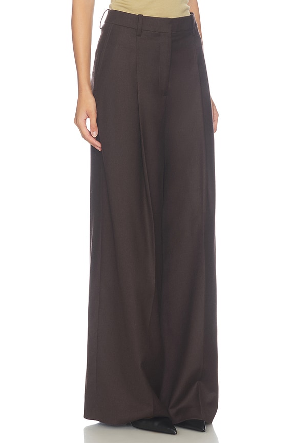 view 2 of 6 Wide Pleated Trouser in Cacao