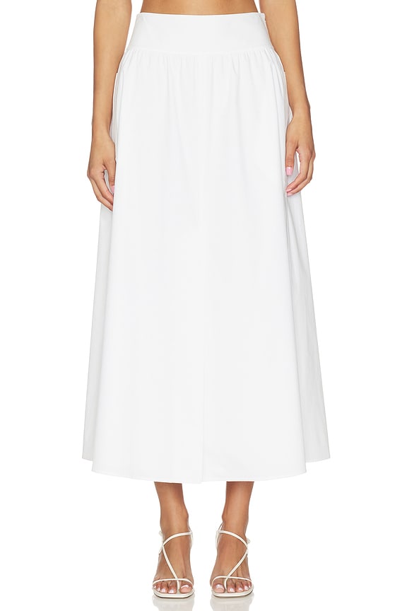 view 1 of 6 Front Vent Volume Skirt in White