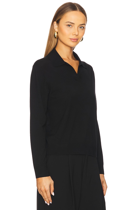 view 2 of 4 Boy Polo Top in Black