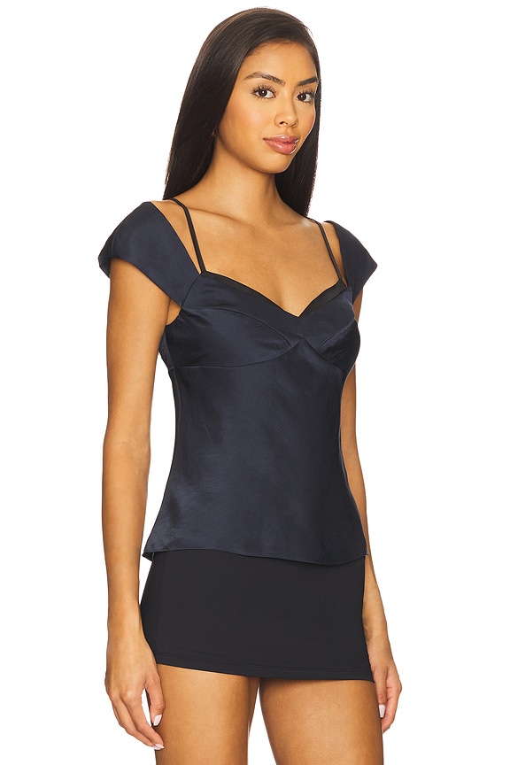 view 2 of 4 Peek Cami Top in Navy & Black