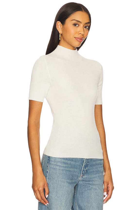 view 2 of 4 Leenda Solid Regal Top in New Ivory