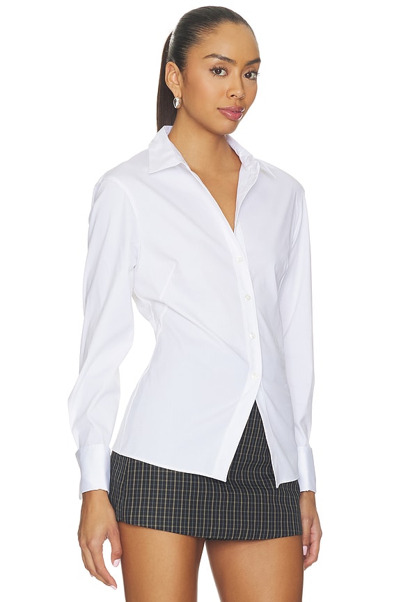 view 2 of 4 Cutaway Shirt in White