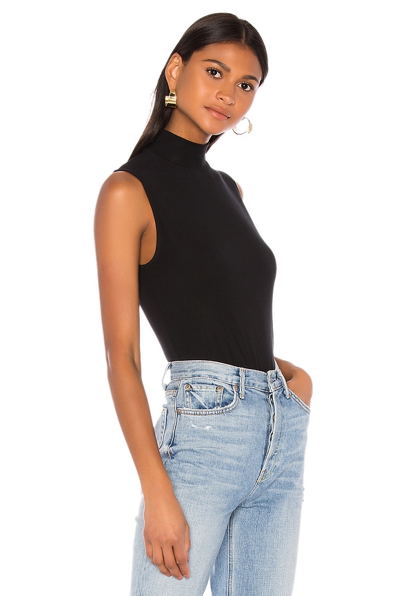 view 2 of 4 Sleeveless Turtleneck Tank in Black