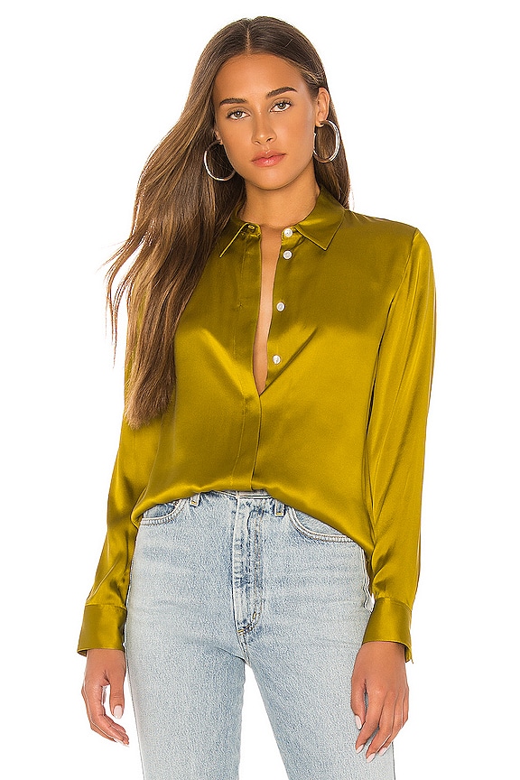 Theory Classic Straight Top in Citron | REVOLVE