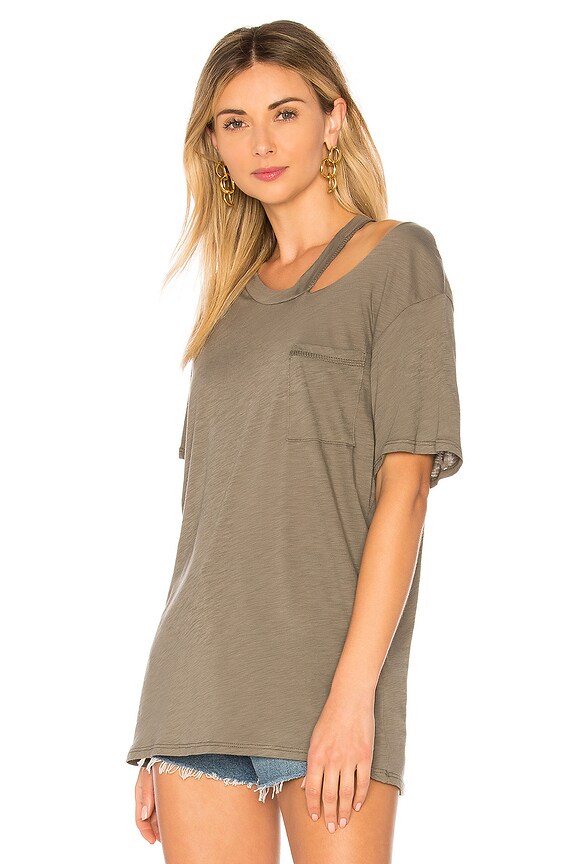 view 2 of 4 Cut Out Tee in Olive