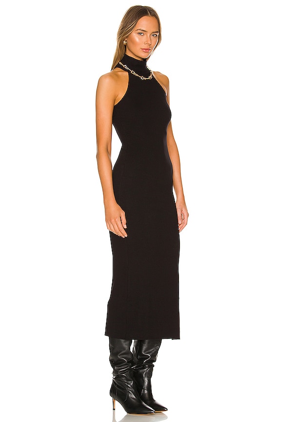 view 2 of 3 Sleeveless Turtleneck Midi Dress in Black