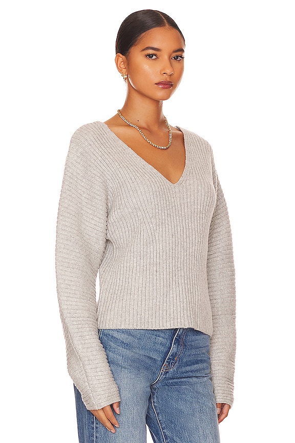 view 2 of 4 СВИТЕР DOUBLE V in Wolf