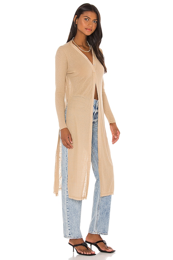 view 2 of 3 Shadow Linen Jersey Summer Duster in Beach