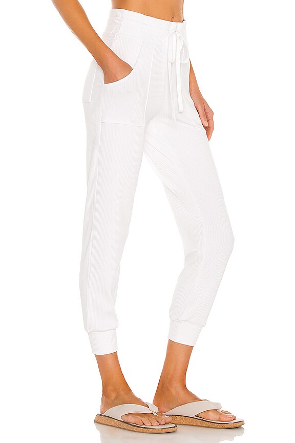 view 2 of 4 Ribbed Jogger in White