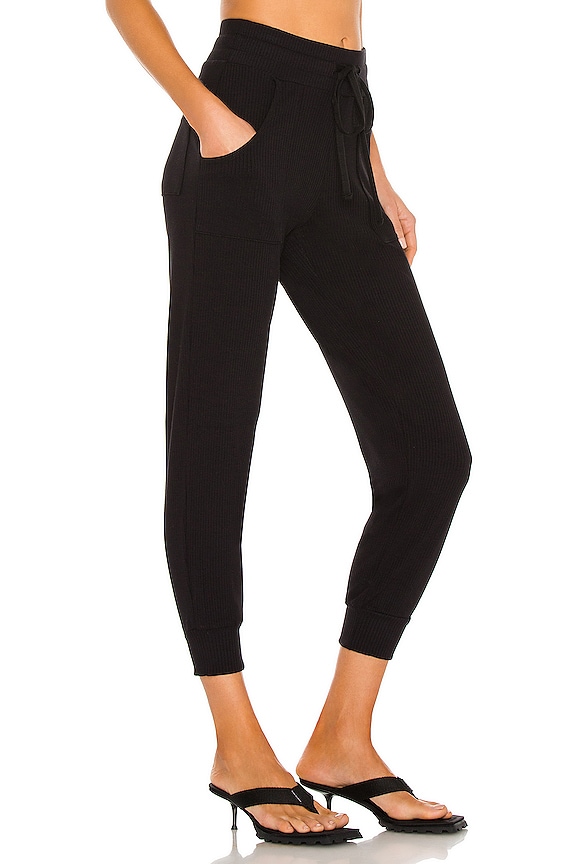 view 2 of 4 Ribbed Jogger in Black