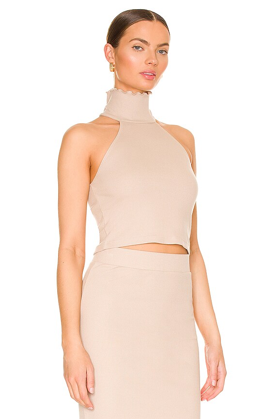 view 2 of 4 Ripple Carved Turtleneck in Saddle