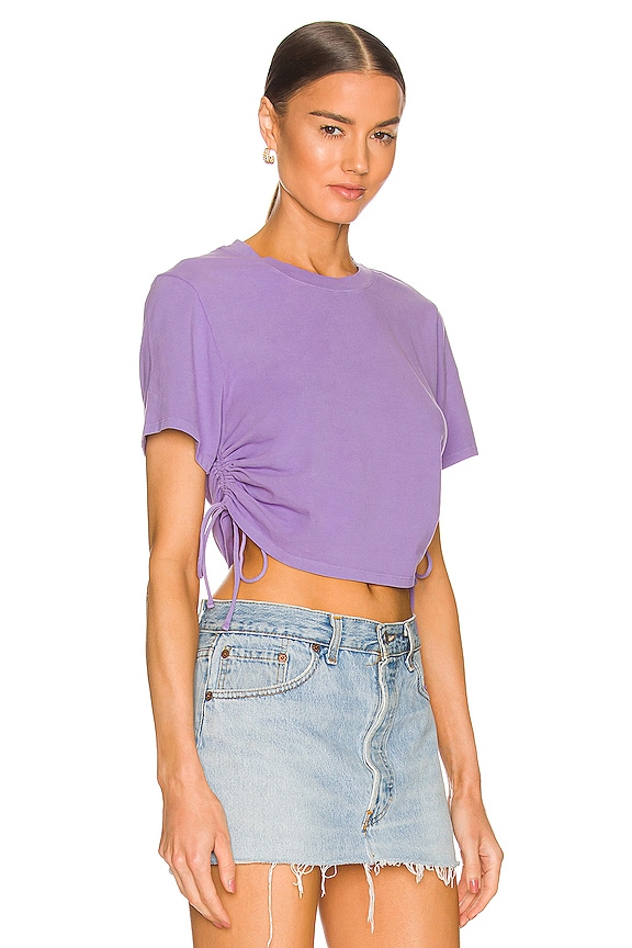 view 2 of 4 Cinched Short Sleeve Tee in Ultra Violet