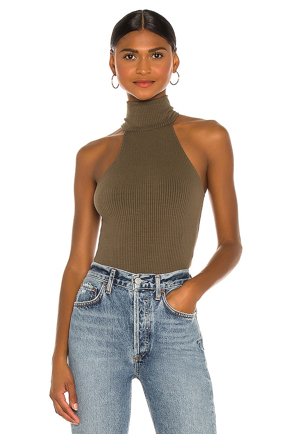 view 1 of 4 Alloy Rib Sleeveless Turtleneck Tank in Hazel