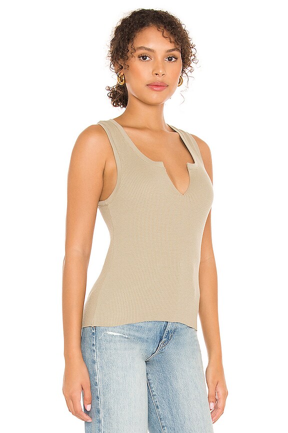 view 2 of 4 Slashed Tank in Sage