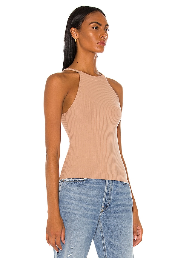 view 2 of 4 Braided Halter Top in Light Tawny