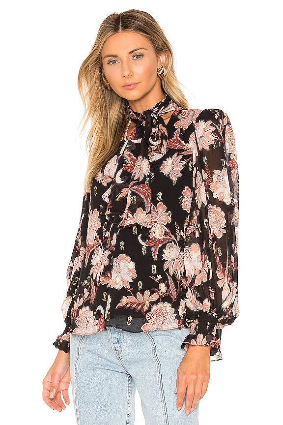 view 2 of 5 Firestone Blouse in Folklore Chintz & Gold Coral