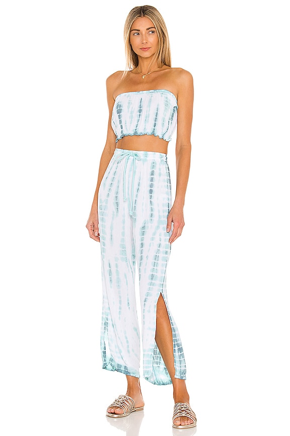view 1 of 3 Heatwave Pant Set in Leo Aqua & Stone