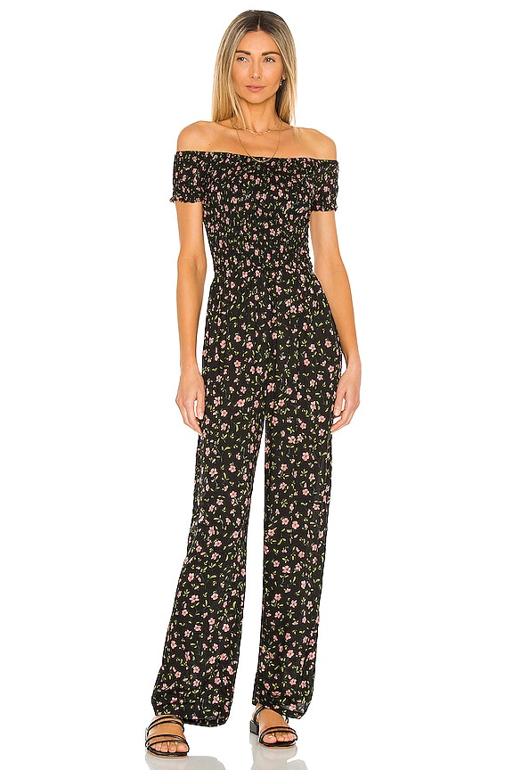 view 1 of 3 Bee Jumpsuit in Botanical Black