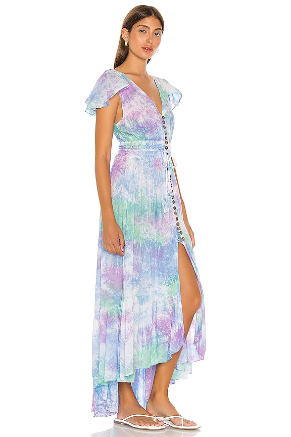 view 2 of 4 MAXIVESTIDO NEW MOON in Blue Teal Violet Smoke